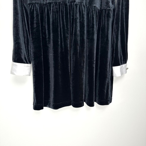 Modcloth Is It Wednesday Yet Mini Dress Black Velvet XL - Picture 5 of 10